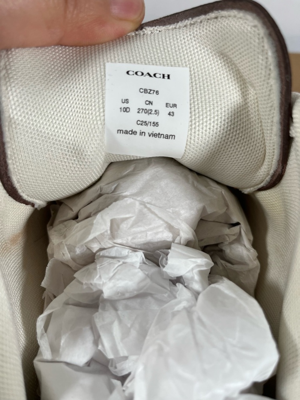 NIB Coach X Peanuts men’s Sneaker Signature Canvas size 10D - Picture 7 of 8